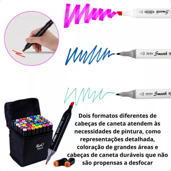 Kit Livro Capa Dura + 80 Canetas Touch