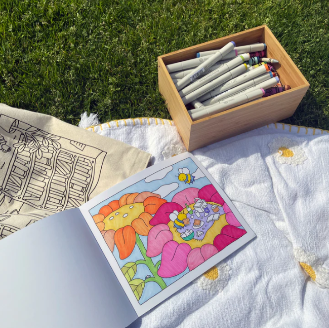 Livro de colorir primavera-verão